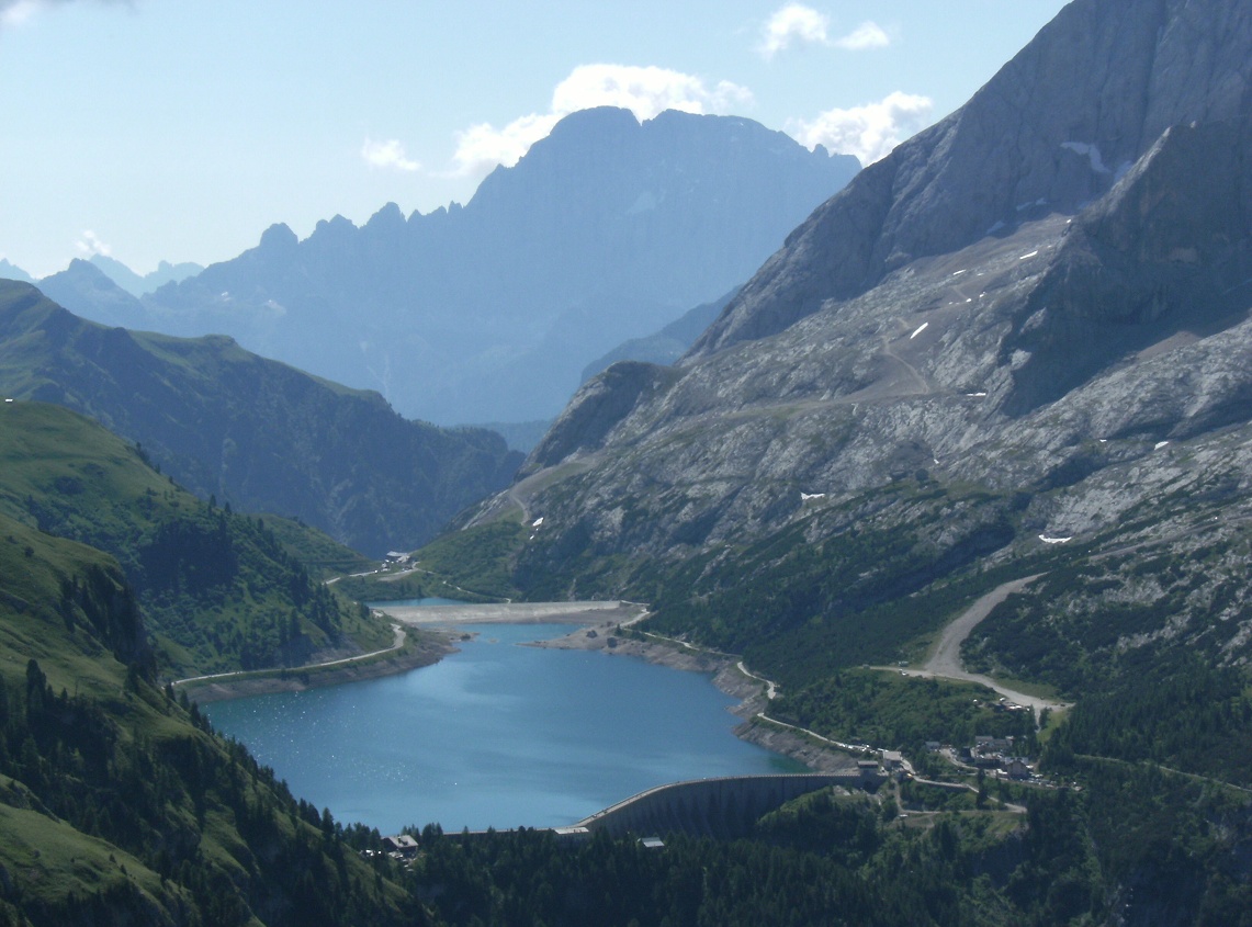Alpine lake in Italian Dolomites