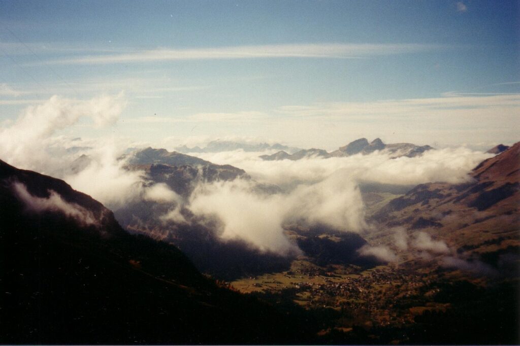 Cloudy Swiss landscape