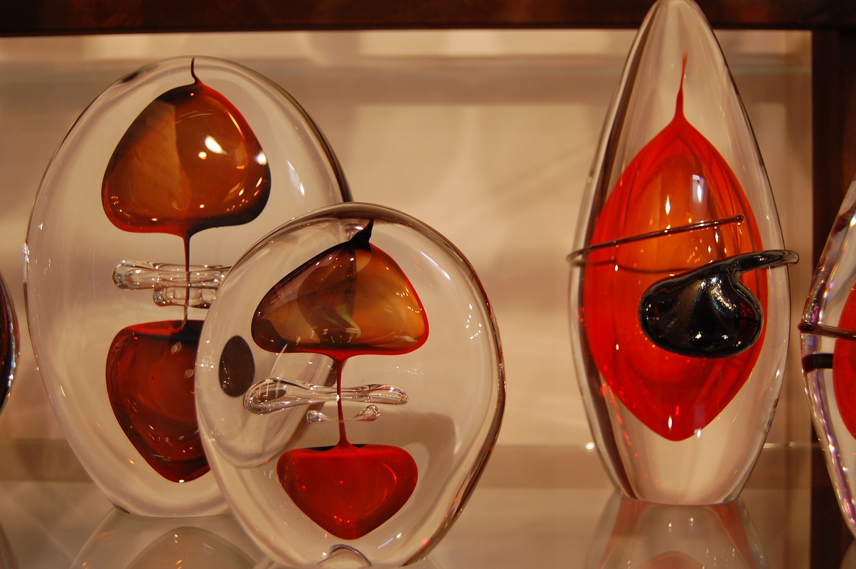 Pieces of art in Lithuanian glassworks