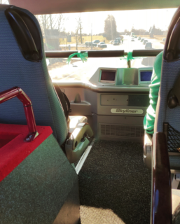 Inside Ecolines bus