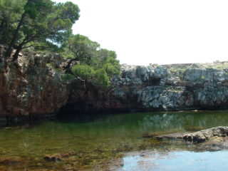 Hidden lake on Lokrum Island